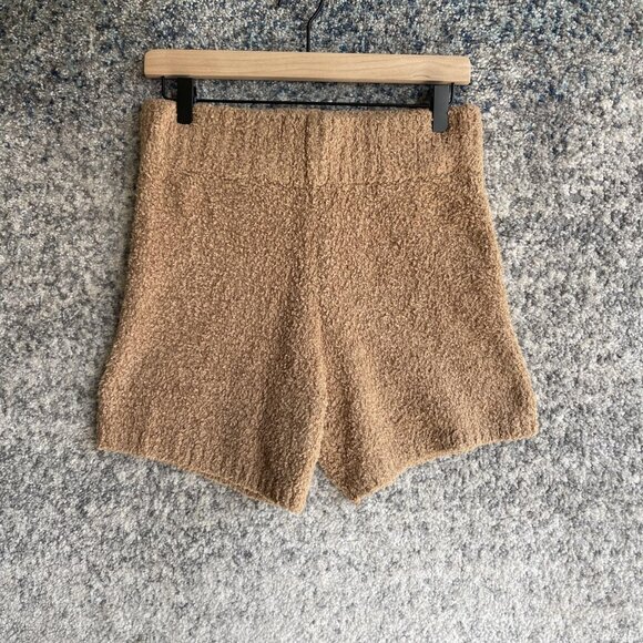 SKIMS Pants - Skims Shorts Womens L XL Brown Cozy Boucle Lounge Soft Fuzzy Pull On High Waist